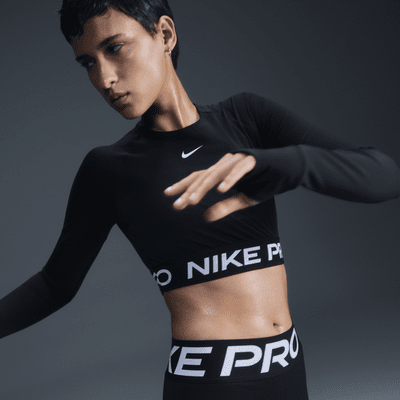 Nike Pro 365 Dri FIT Crop Uzun Kollu Kad n Ustu. Nike TR